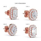 Oval Cut Lab Grown Diamond Stud Earrings, 0.50CT to 4.00CT Halo Earrings, Wedding Earrings, Certified Diamond Earrings, Screw back Earrings