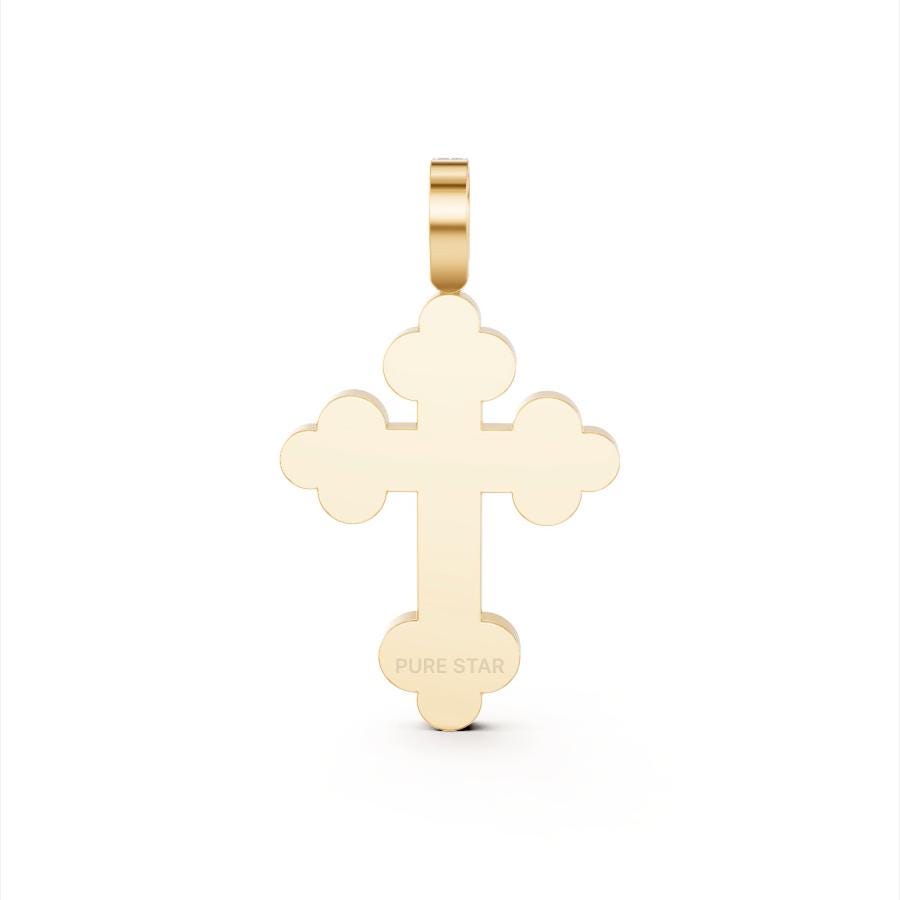 IGI Certified Lab Grown Diamond Cross Pendant: Gold Unisex Design