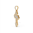 IGI Certified Lab Grown Diamond Cross Pendant: Gold Unisex Design