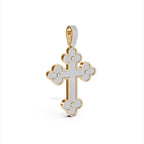 IGI Certified Lab Grown Diamond Cross Pendant: Gold Unisex Design
