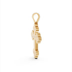 IGI Certified Lab Grown Diamond Cross Pendant: Gold Unisex Design