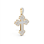 IGI Certified Lab Grown Diamond Cross Pendant: Gold Unisex Design