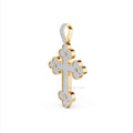 IGI Certified Lab Grown Diamond Cross Pendant: Gold Unisex Design