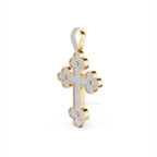 IGI Certified Lab Grown Diamond Cross Pendant: Gold Unisex Design