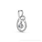 Lab Grown Diamond Pendant Round Cut 14K Gold Necklace