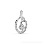 Lab Grown Diamond Pendant Round Cut 14K Gold Necklace