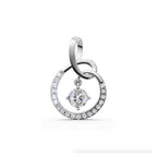 Lab Grown Diamond Pendant Round Cut 14K Gold Necklace