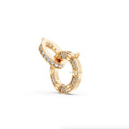 Minimalist Gold Lab Grown Diamond Pendant Necklace - Round Pave Setting