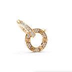 Minimalist Gold Lab Grown Diamond Pendant Necklace - Round Pave Setting