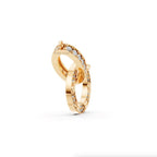 Minimalist Gold Lab Grown Diamond Pendant Necklace - Round Pave Setting