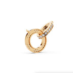 Minimalist Gold Lab Grown Diamond Pendant Necklace - Round Pave Setting