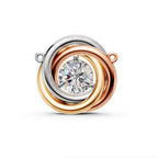Lab Grown Diamond Pendant Necklace: Round Cut, 14K Gold Trinity Chain
