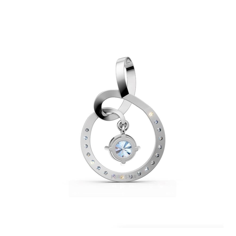 Lab Grown Diamond Pendant Round Cut 14K Gold Necklace