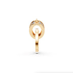 Minimalist Gold Lab Grown Diamond Pendant Necklace - Round Pave Setting