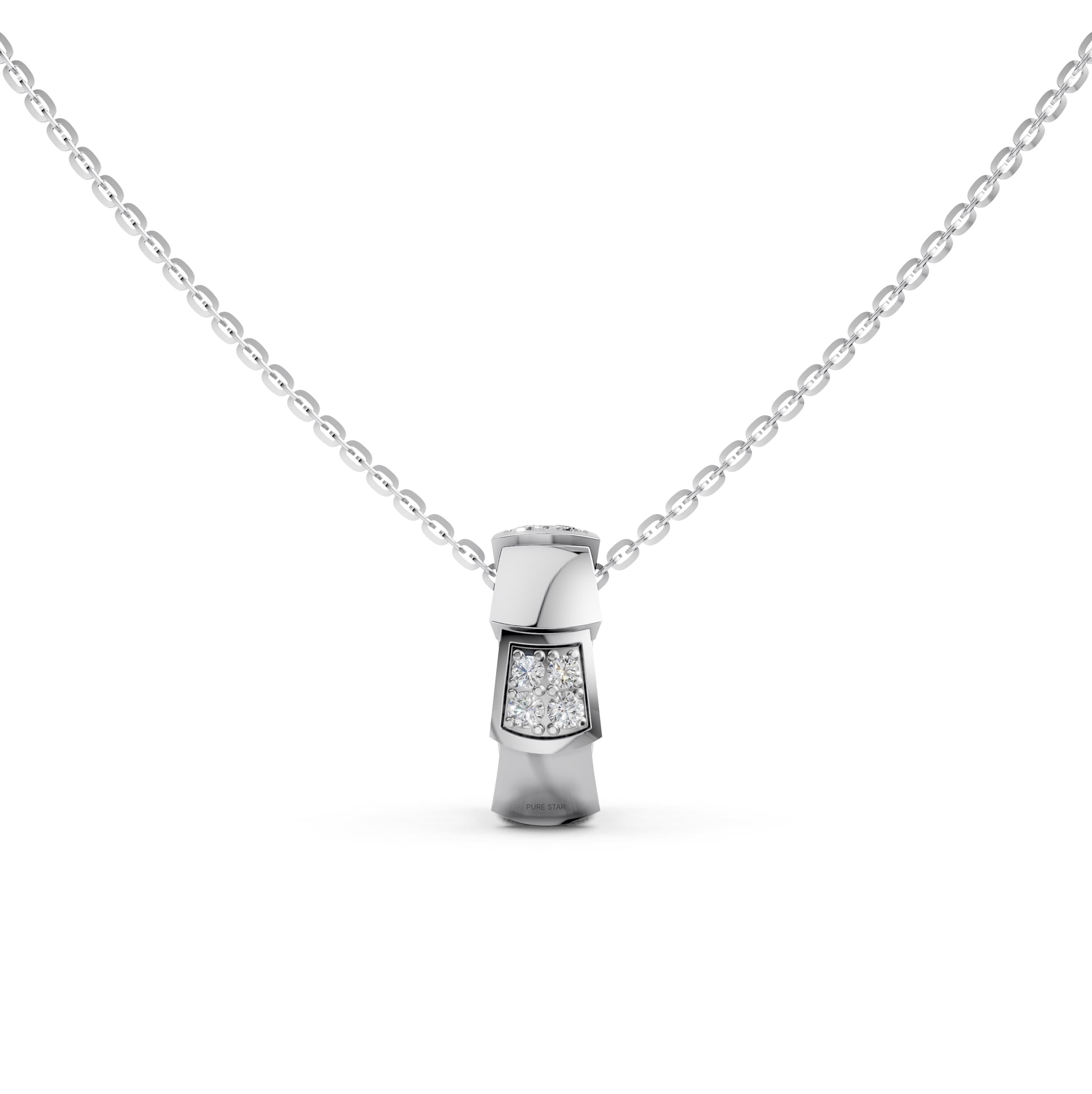 Lab Grown Diamond Pendant Necklace: 14K Gold Minimalist Jewelry