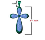 Lab Grown Diamond Cross Pendant: Round Cut, White/Rose/Yellow Gold
