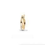 14k Gold Diamond Crescent Moon Necklace: Lab Grown Diamond