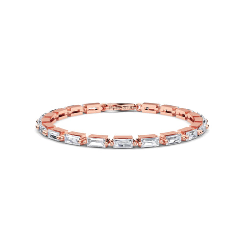 14k Gold Baguette Lab Grown Diamond Tennis Bracelet, Ethical Fine Jewelry for Her, Dainty Luxury Jewelry, Anniversary Gift