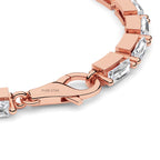 14k Gold Baguette Lab Grown Diamond Tennis Bracelet, Ethical Fine Jewelry for Her, Dainty Luxury Jewelry, Anniversary Gift