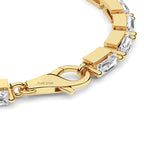 14k Gold Baguette Lab Grown Diamond Tennis Bracelet, Ethical Fine Jewelry for Her, Dainty Luxury Jewelry, Anniversary Gift