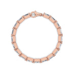 14k Gold Baguette Lab Grown Diamond Tennis Bracelet, Ethical Fine Jewelry for Her, Dainty Luxury Jewelry, Anniversary Gift