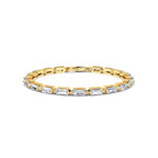 14k Gold Baguette Lab Grown Diamond Tennis Bracelet, Ethical Fine Jewelry for Her, Dainty Luxury Jewelry, Anniversary Gift
