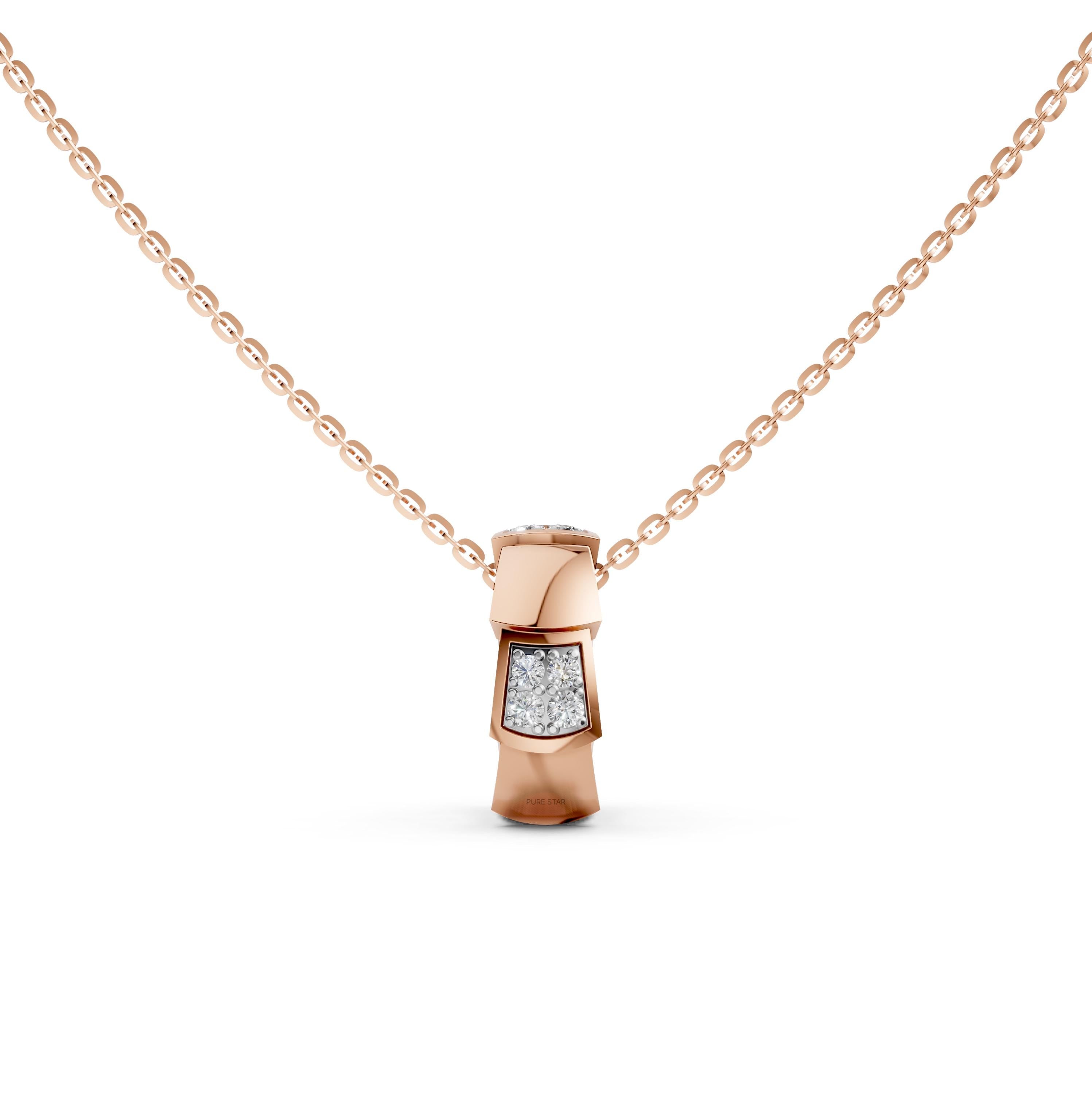 Lab Grown Diamond Pendant Necklace: 14K Gold Minimalist Jewelry