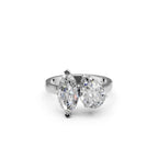 IGI Certified Toi et Moi 2CT Pear Lab Grown Diamond  1.50CT Marquise Cut Lab Grown Diamond Engagement Ring Solid Gold DE Color Diamond Ring