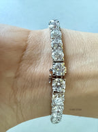 Round Cut Lab Grown Diamond Bracelet, Diamond Tennis Bracelet For Women, Lab Made Diamond Bracelet, Gift for Mother/Wife, Birthday Gifts