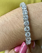 Round Cut Lab Grown Diamond Bracelet, Diamond Tennis Bracelet For Women, Lab Made Diamond Bracelet, Gift for Mother/Wife, Birthday Gifts