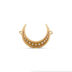 14k Gold Diamond Crescent Moon Necklace: Lab Grown Diamond