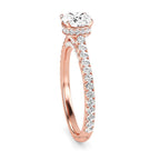 2 carat DE Color VVSVS Clarity IGI Certified Cushion Cut Lab Grown Diamond Hidden Halo Engagement Ring Set, Matching Diamond Band For Her