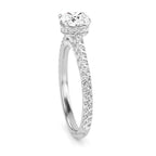 2 carat DE Color VVSVS Clarity IGI Certified Cushion Cut Lab Grown Diamond Hidden Halo Engagement Ring Set, Matching Diamond Band For Her
