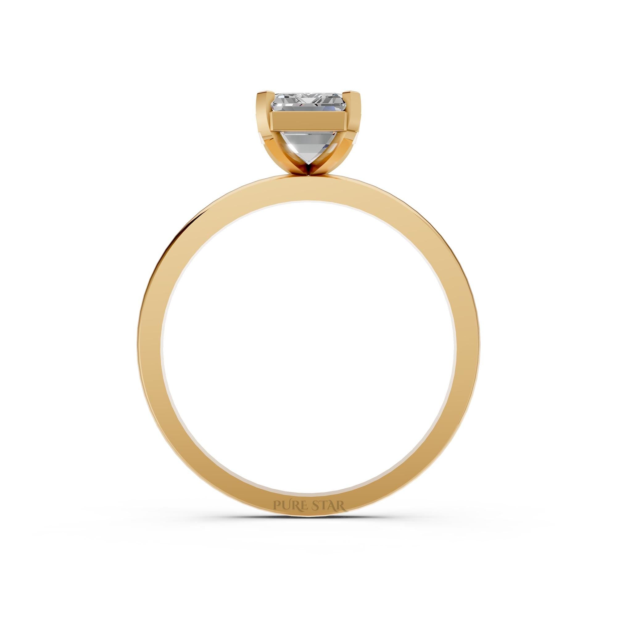 Emerald Cut Lab Diamond Ring 1.50 CT IGI Certified Solitaire Engagement Ring Minimalist 14K Gold Bridal Jewelry Gift for Her