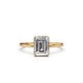 Emerald Cut Lab Diamond Ring 1.50 CT IGI Certified Solitaire Engagement Ring Minimalist 14K Gold Bridal Jewelry Gift for Her