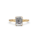 Emerald Cut Lab Diamond Ring 1.50 CT IGI Certified Solitaire Engagement Ring Minimalist 14K Gold Bridal Jewelry Gift for Her