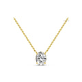 Oval Lab Grown Diamond Necklace | Solitaire Oval Diamond Pendant in 14K Gold | Luxury Anniversary Gift for Her