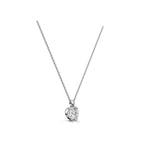 Solitaire Lab Grown Diamond Pendant | Round Cut Diamond Necklace in Gold | Minimalist Anniversary Gift for Women