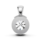 Solitaire Lab Grown Diamond Pendant | Round Cut Diamond Necklace in Gold | Minimalist Anniversary Gift for Women
