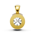 Solitaire Lab Grown Diamond Pendant | Round Cut Diamond Necklace in Gold | Minimalist Anniversary Gift for Women