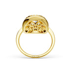 3 CT Round Halo Diamond Ring Lab Grown Engagement Ring Dainty Gold Ring Brilliant Cut Luxury Wedding Jewelry Gift for Her