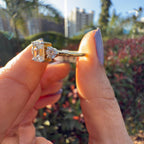 Round Cut Lab Grown Diamond Ring | Minimalist 14k Gold Solitaire Ring | Dainty Anniversary Promise Ring for Women