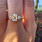 Round Cut Lab Grown Diamond Ring | Minimalist 14k Gold Solitaire Ring | Dainty Anniversary Promise Ring for Women