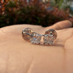Cushion Lab Grown Diamond Stud Earrings, Cushion Diamond Studs, 0.5-4.0CT Cushion Earrings, Anniversary Gift for Women, Wedding Earrings