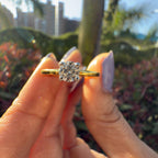 Round Cut Lab Grown Diamond Ring | Heart Solitaire Gold Ring | Romantic Anniversary & Engagement Gift for Women
