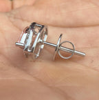 Pink Lab Grown Diamond Earrings | Marquise Halo Studs in White Gold | Luxury Mothers Day Gift for Women