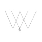 Solitaire Lab Grown Diamond Pendant | Round Cut Diamond Necklace in Gold | Minimalist Anniversary Gift for Women