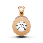 Solitaire Lab Grown Diamond Pendant | Round Cut Diamond Necklace in Gold | Minimalist Anniversary Gift for Women