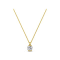 Solitaire Lab Grown Diamond Pendant | Round Cut Diamond Necklace in Gold | Minimalist Anniversary Gift for Women