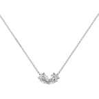 Toi et Moi Lab Grown Diamond Necklace | Pear Cut Two Stone Pendant in 14K Gold | Romantic Anniversary & Birthday Gift